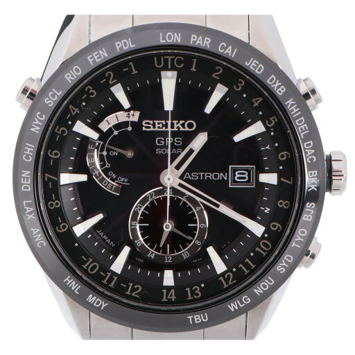SEIKO セイコー 【美品】SBXA021 7X52 ASTRON アストロン GPS ソーラー電波 腕時計 シルバー メンズ 【中古】
