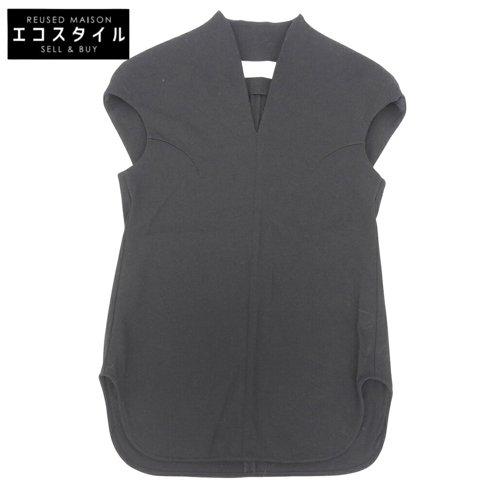 Mame Kurogouchi マメクロゴウチ コットン Jersey French Sleeve Top トップス レディース ブラック 1 24AW トップス 1 ブラック レディース 【中古】