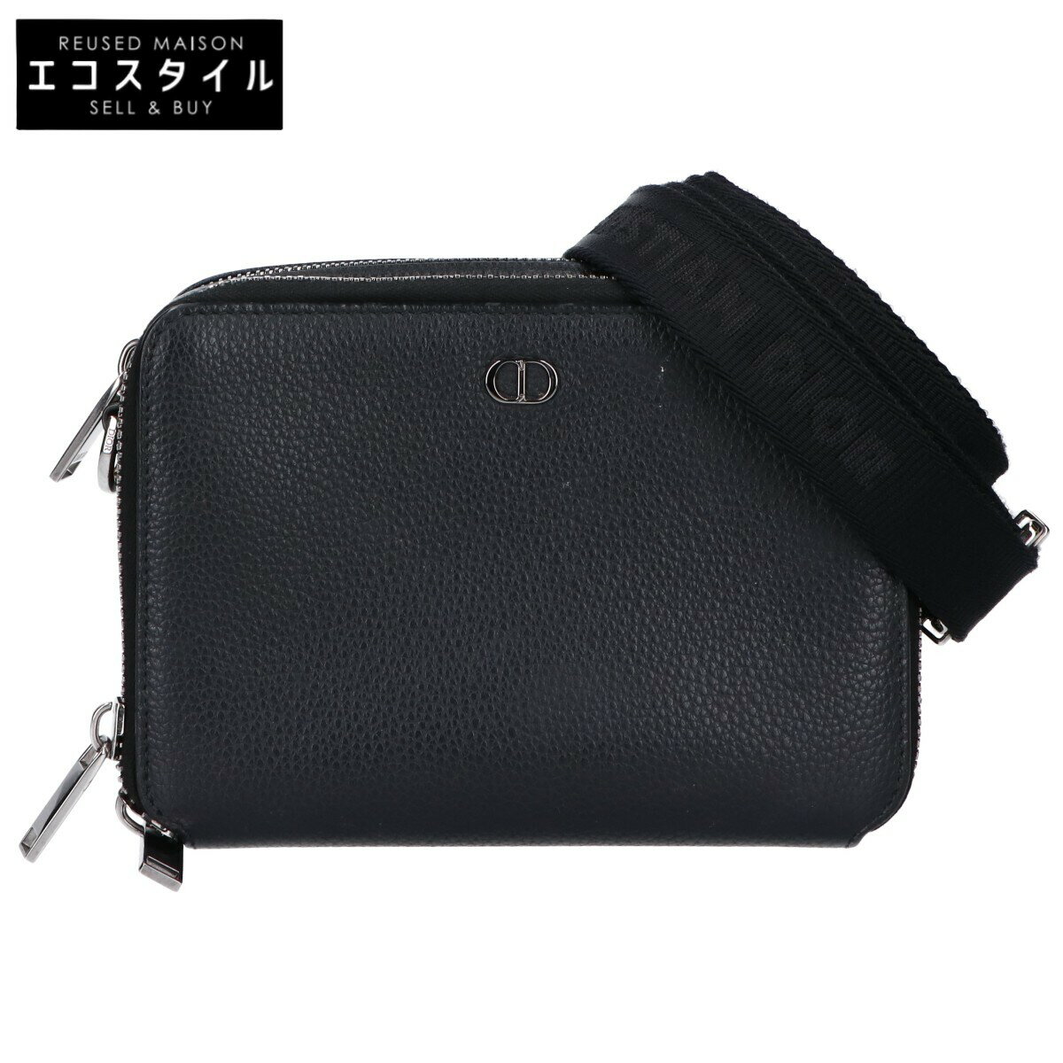 DIOR ディオール 2ESBC119CDI CDアイコン グレインドカーフスキン ストラップポーチ クロスボディバッ..