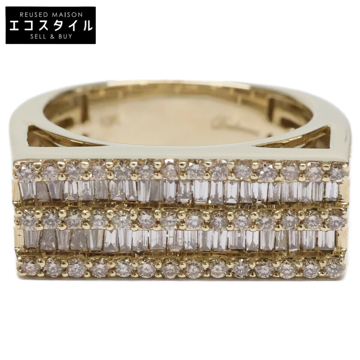 AVALANCHE アヴァランチ Dadwani A123993 K10 メレダイヤモンド リング 指輪 イエローゴールド メンズ 【中古】