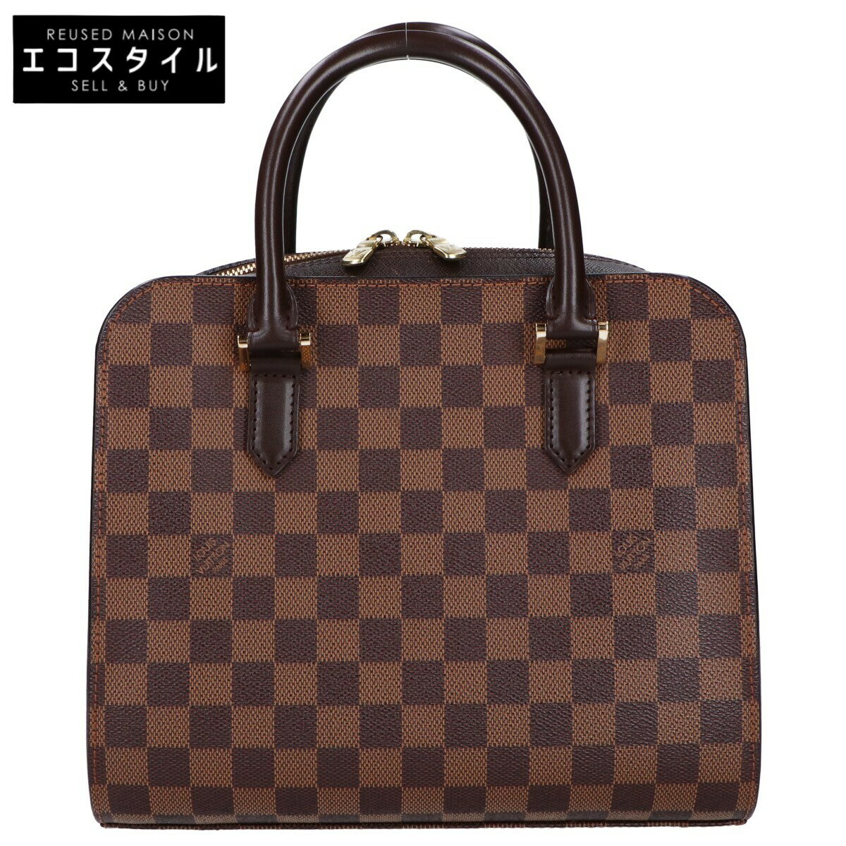 LOUIS VUITTON ルイヴィトン N51155 ダミエ トリアナ ハンドバッグ ブラウン レディース 【中古】(4)