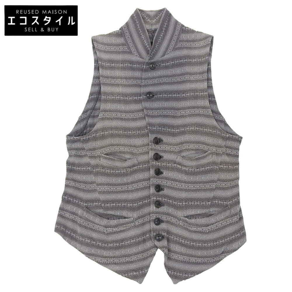NUMBER (N)INE ナンバーナイン カシミヤコットン ベスト birds期 メンズ グレー系 2 S08-NJ005B　08SS ..