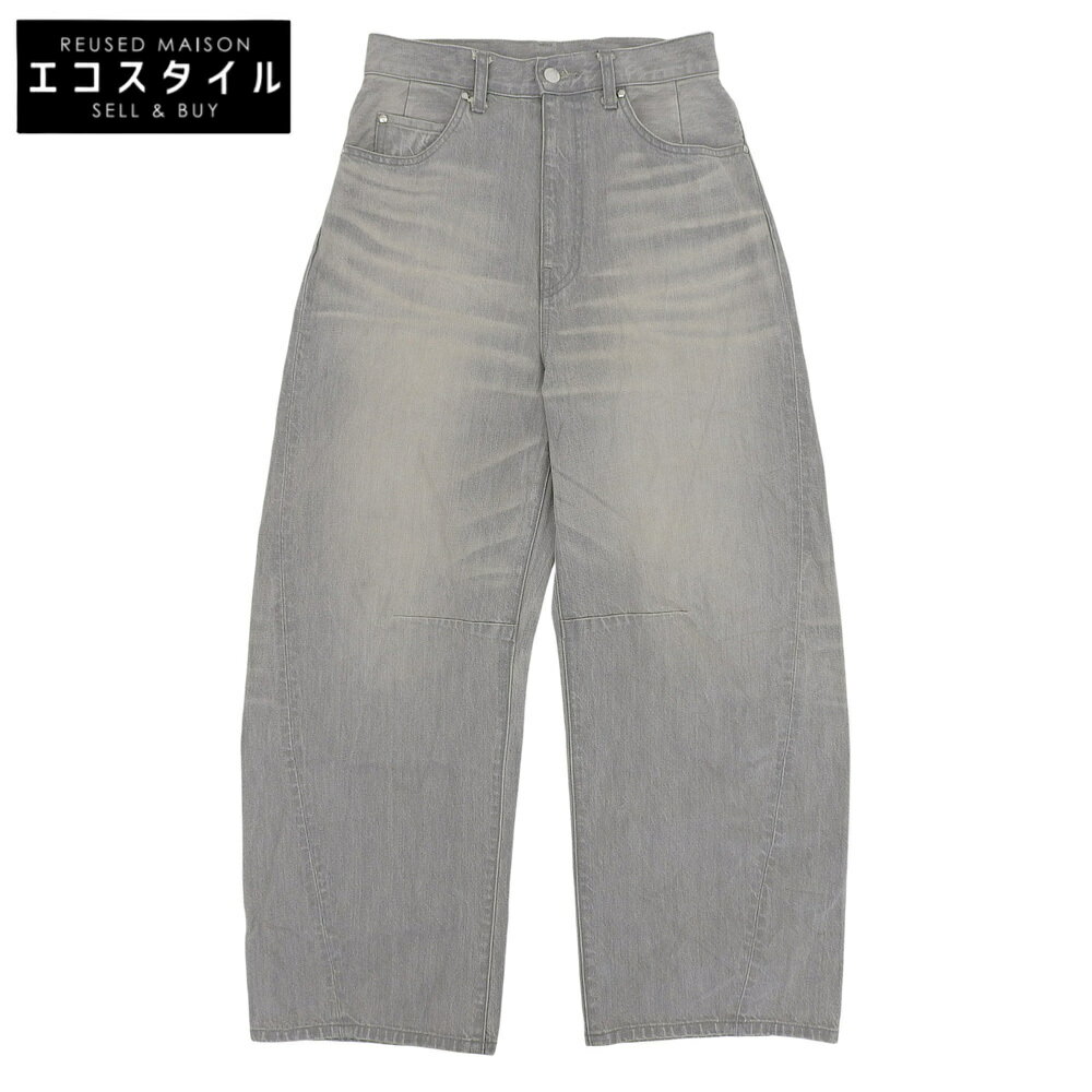 ASTRAET アストラット 美品 LOOFAH ジップフライ ワイドデニムパンツ ボトムス レディース コットン グ..