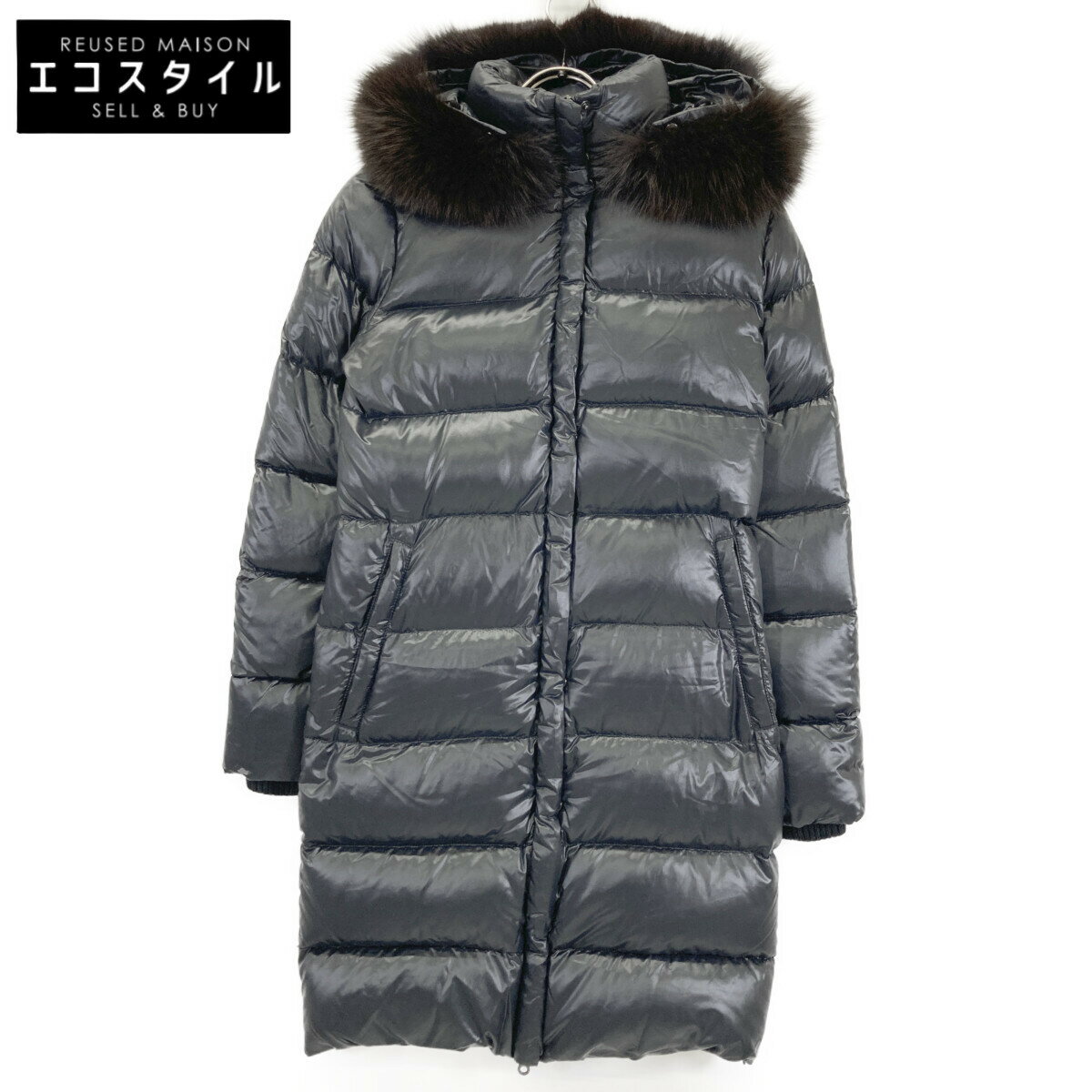 DUVETICA デュベティカ ブラック DENEB ファー付きダウンコート コート 38 ブラック ...