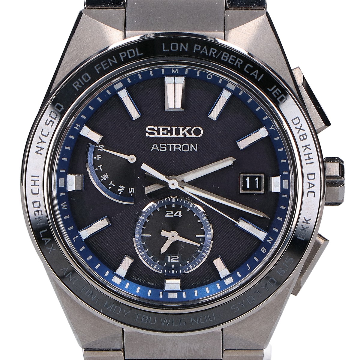 SEIKO セイコー 【美品】SBXY051 ASTRON NEXTER アストロン ネクスター ソーラー電波 腕時計 シルバー メンズ 【中古】