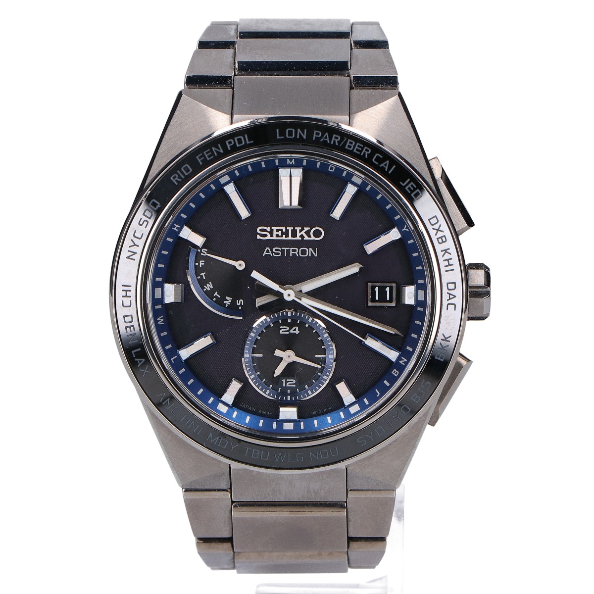 SEIKO セイコー 【美品】SBXY051 ASTRON NEXTER アストロン ネクスター ソーラー電波 腕時計 シルバー メンズ 【中古】