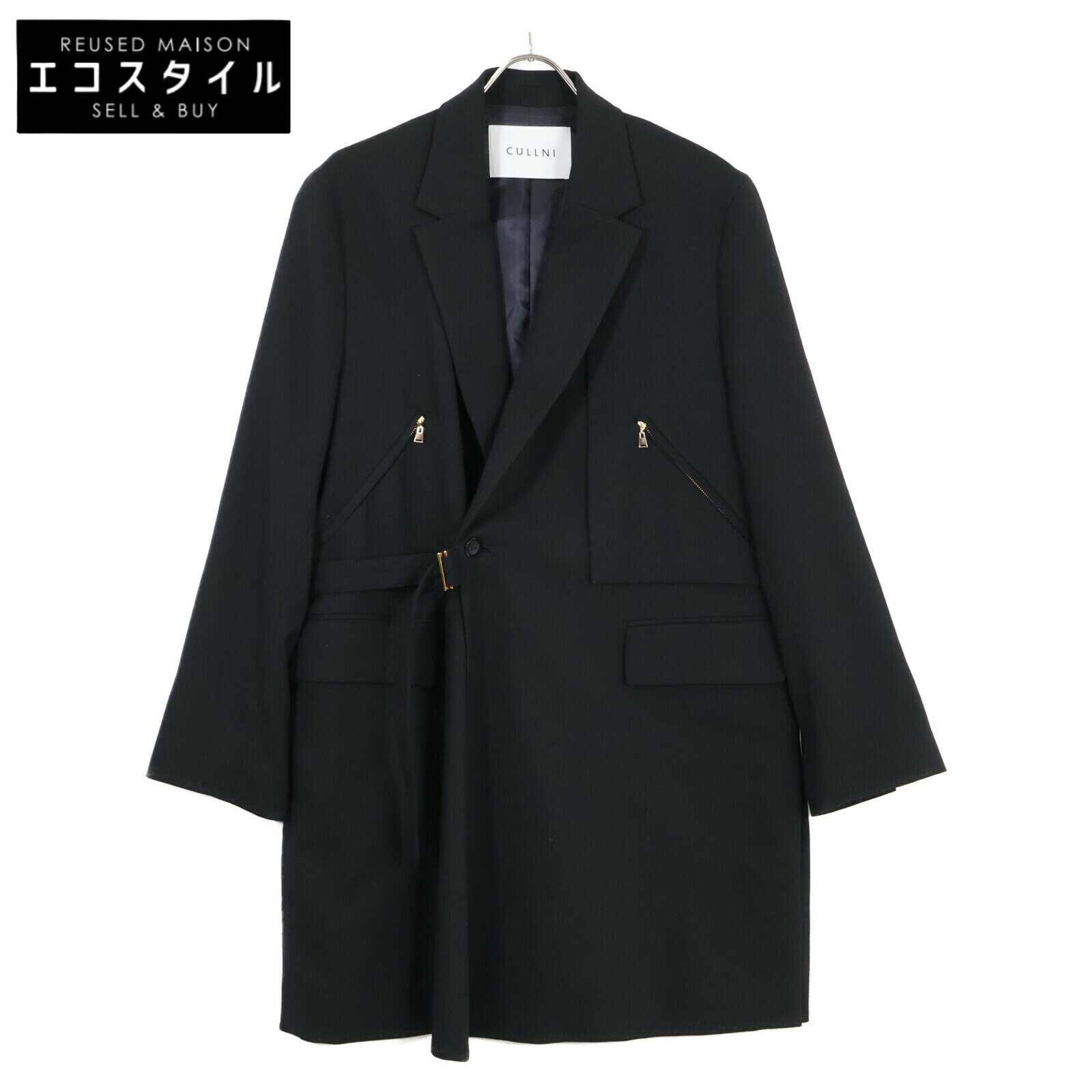 CULLNI クルニ 【DJ松永コラボ】112654026 ブラック タイロッケン テーラードジャケット ジャケット 1 ブラック メンズ 【中古】