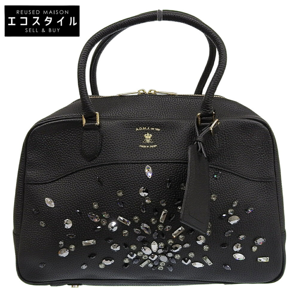 A.D.M.J. Accessoires De Mademoiselle ADMJ 未使用 シュリンクカーフ スワロフスキークリスタル クラ..