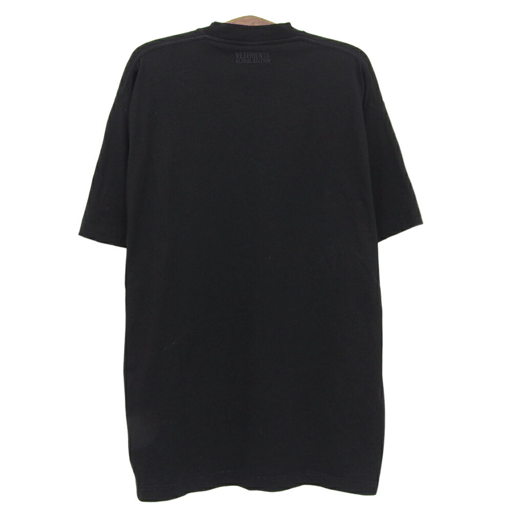 VETEMENTS ヴェトモン South Korea Flag Logo Tee トップス メンズ ブラック S UA52TR280SK トップス S ブラック メンズ 【中古】