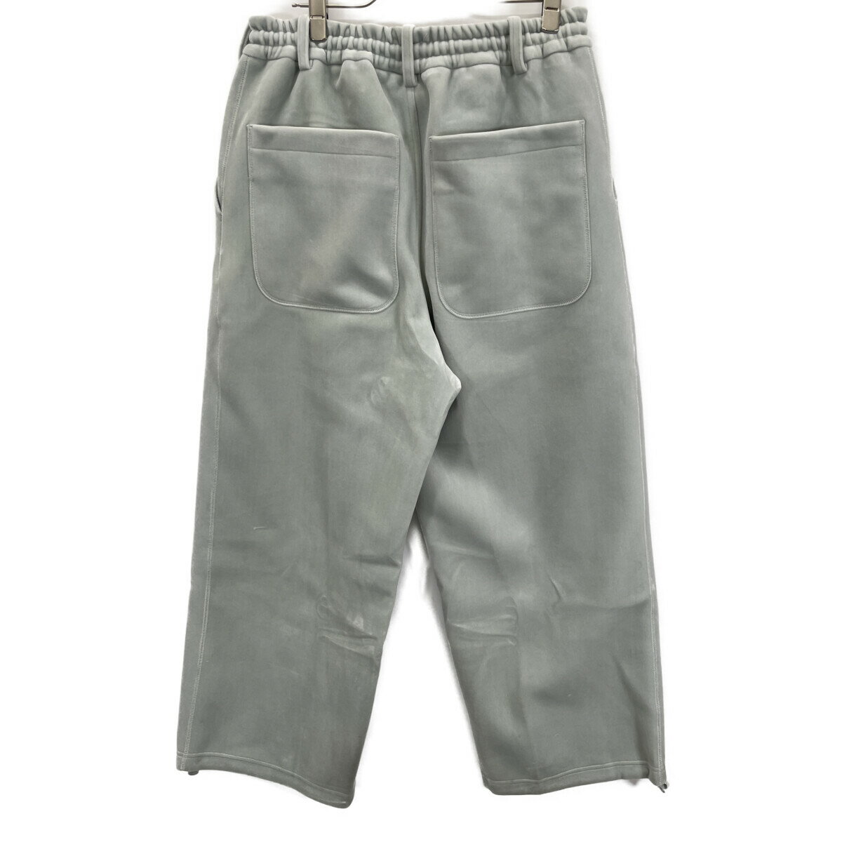 Y-3 ワイスリー ワンダーシルバー 23AW IQ1829 ベルベット カフ パンツ ボトムス XS シルバー系 メンズ 【中古】