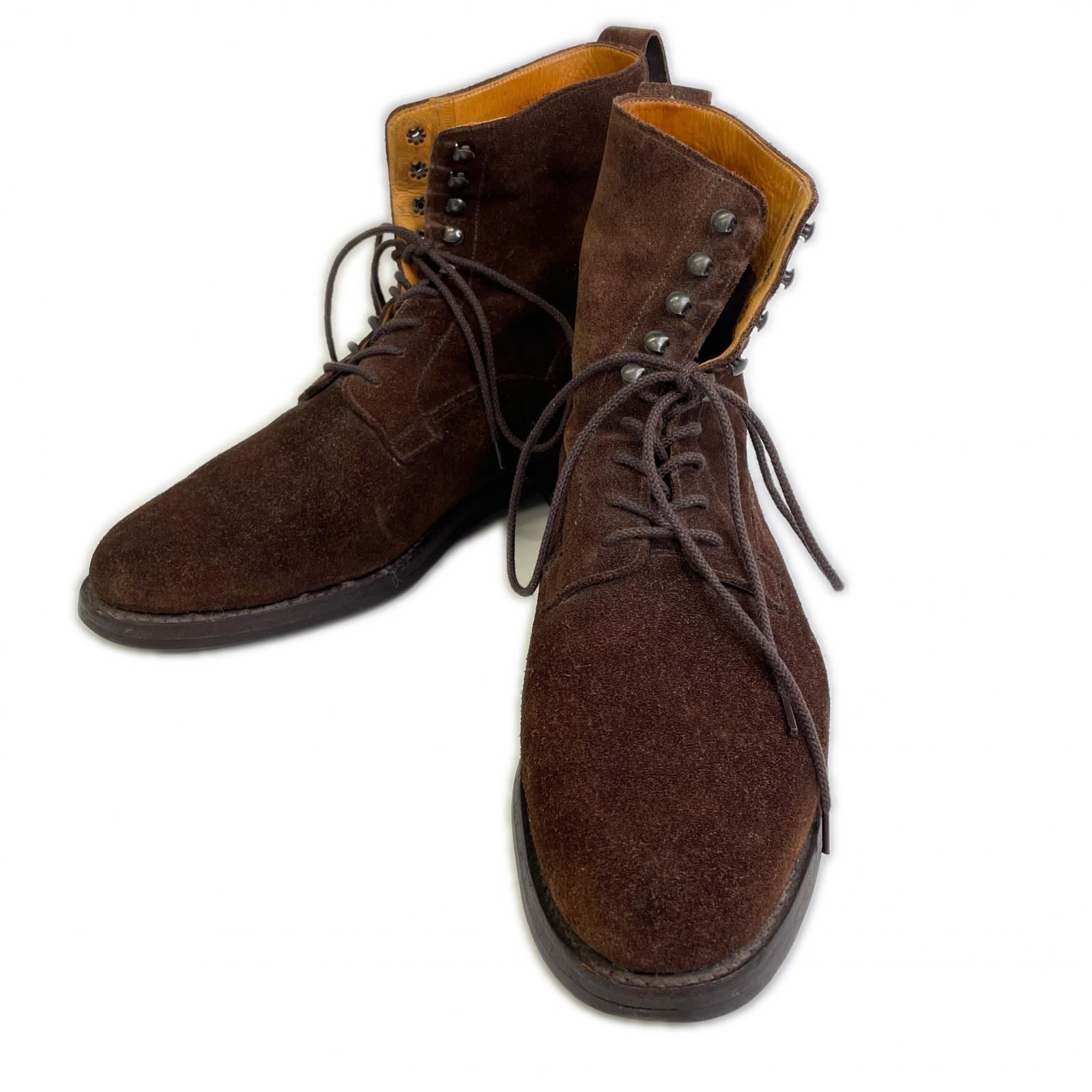 Crockett&Jones クロケット＆ジョーンズ ×BEAMSF ブラウン スエード RADNOR3 200ラスト レースアップブーツ シューズ 8E ブラウン メンズ 【中古】 2
