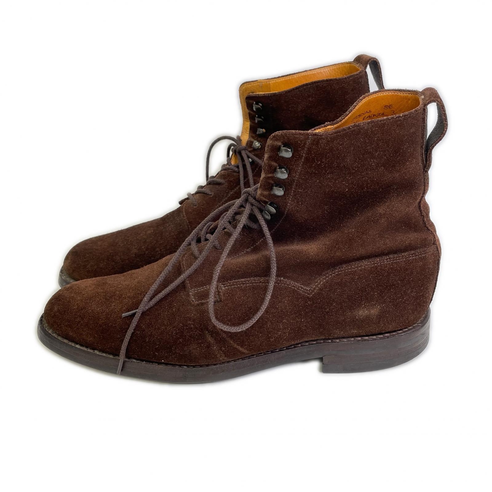 Crockett&Jones クロケット＆ジョーンズ ×BEAMSF ブラウン スエード RADNOR3 200ラスト レースアップブーツ シューズ 8E ブラウン メンズ 【中古】 3