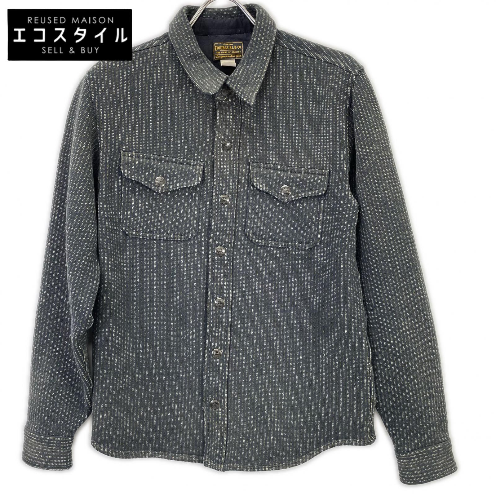 Rakuten - RRL ダブルアールエル 782929520001 グレー ストライプ ビーチクロスシャツジャケット ジャケット XS グレー メンズ 【中古】