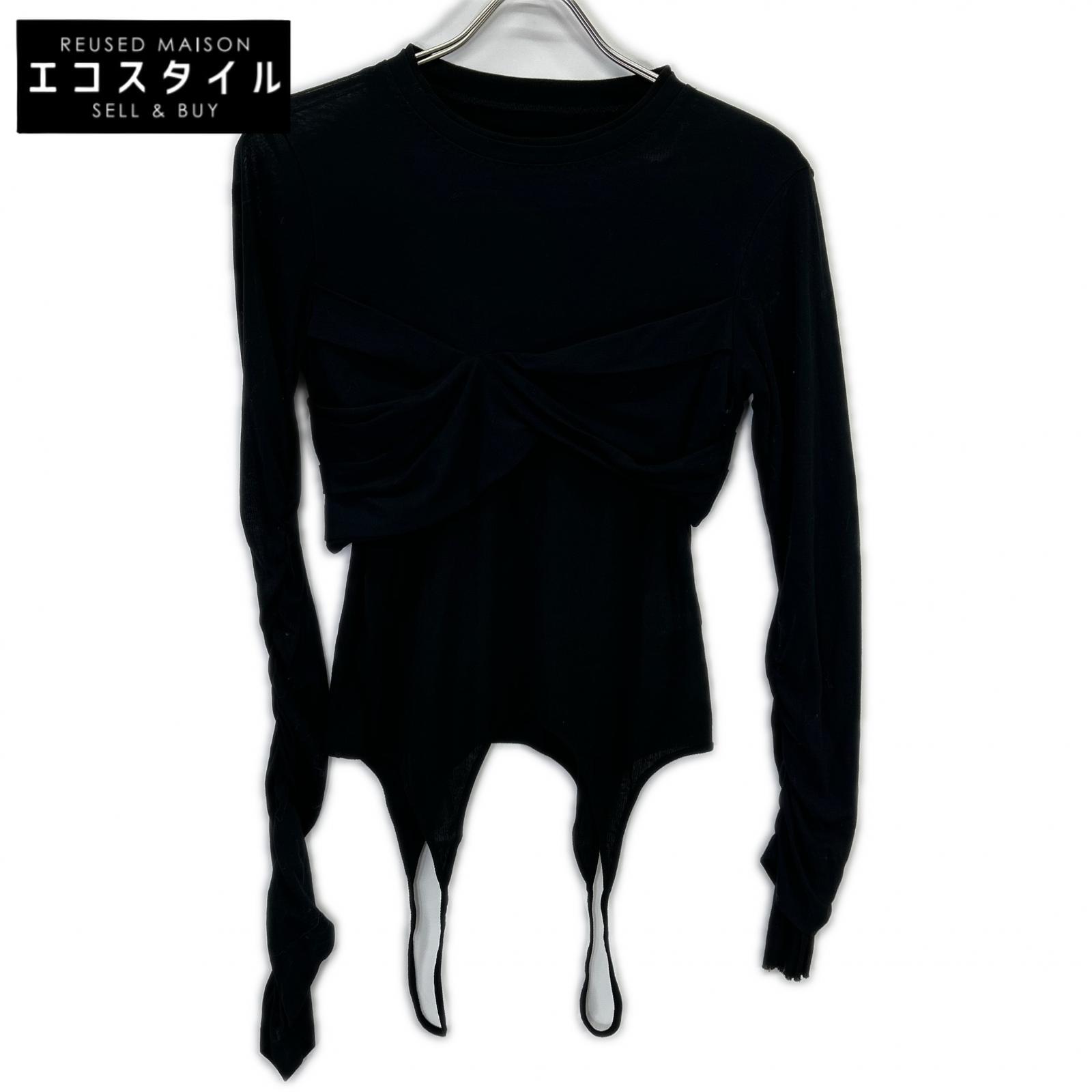 IRENE アイレネ 24SS 26S82005 ブラック Sheer Layered Longsleeves Tee トップス 36 ブラック レディース 