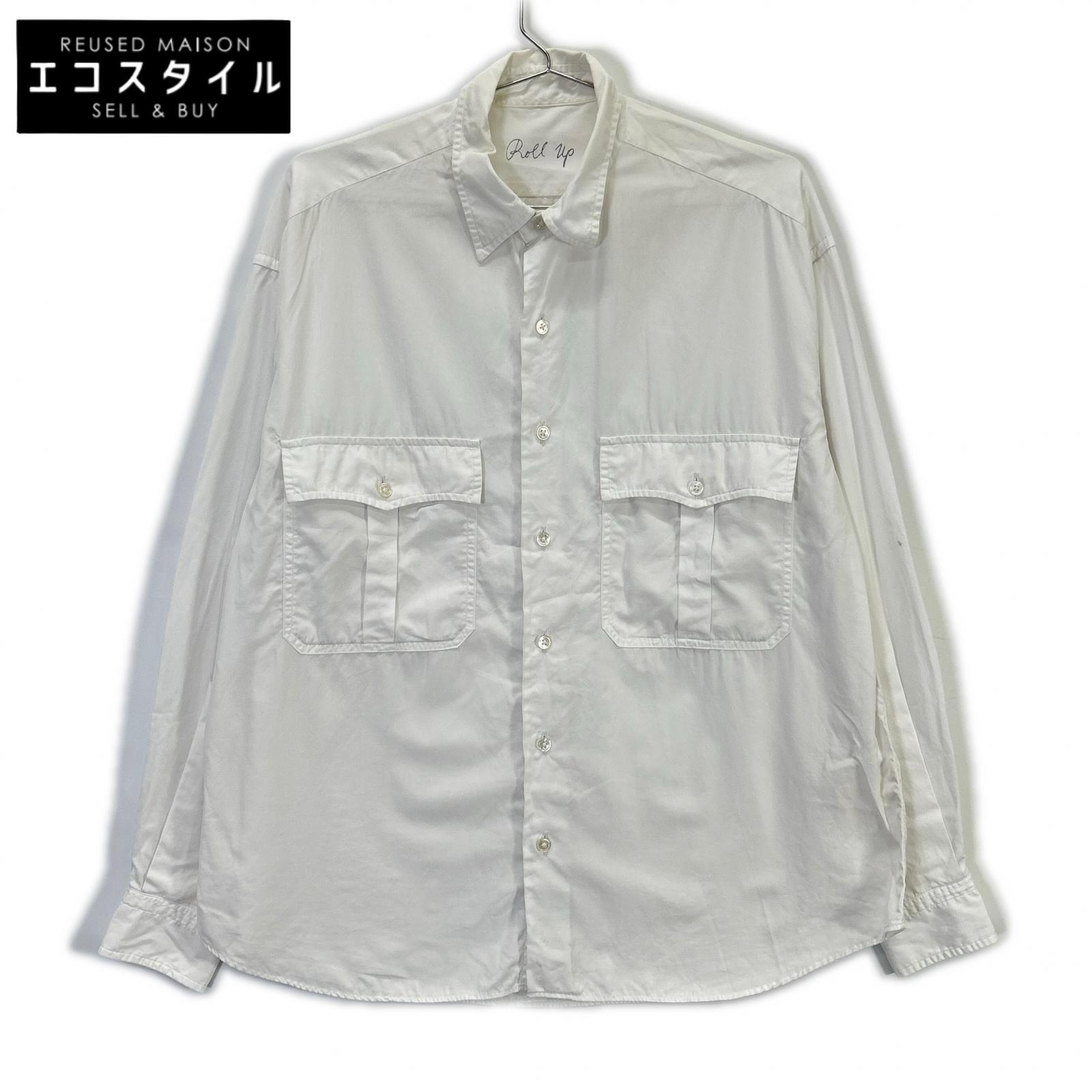 Porter Classic ポータークラシック ホワイト ALUMO 2PKT シャツ トップス S ホワイト メンズ 【中古】