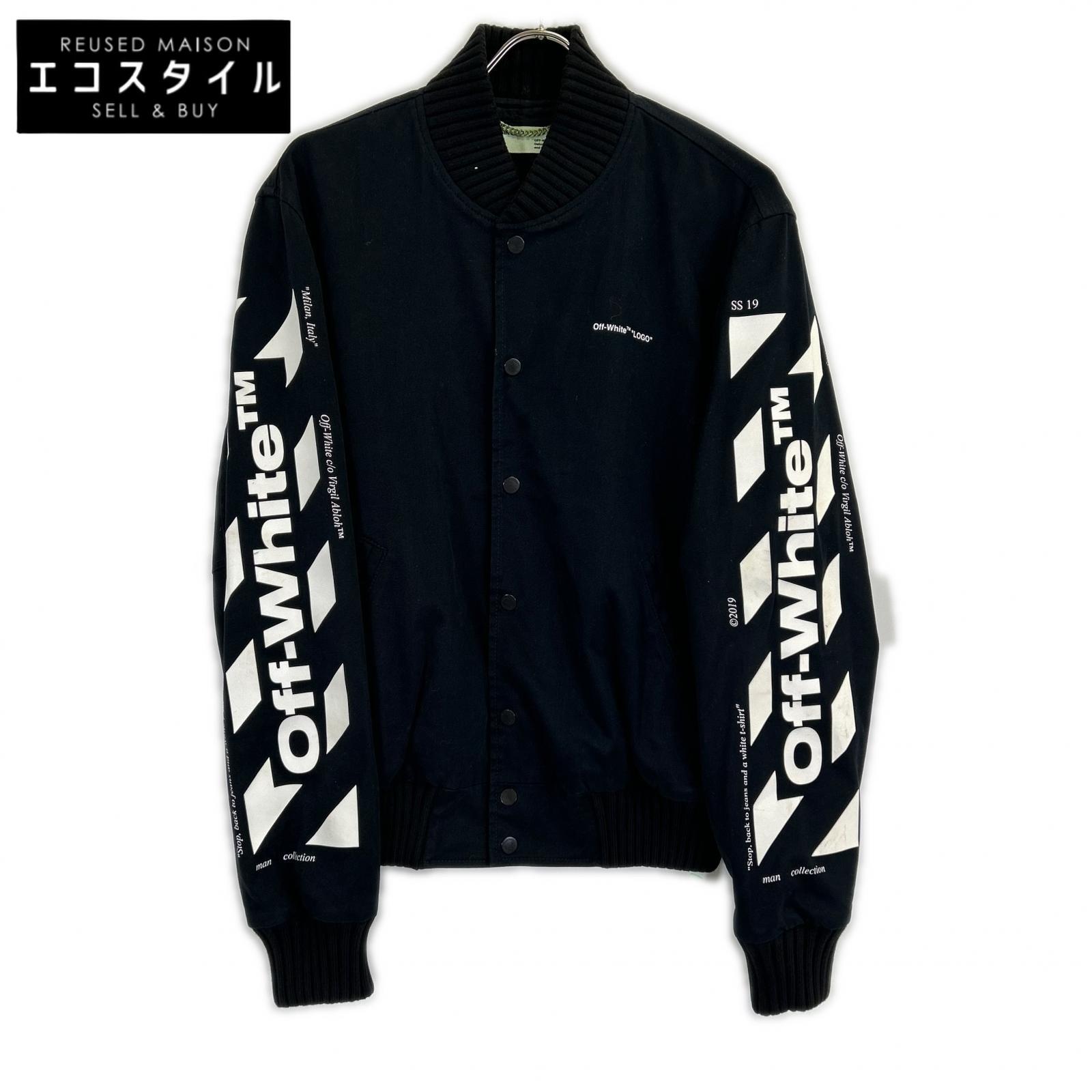 Rakuten - OFF-WHITE オフホワイト ブラック OMEA145S19272024 バックアローブルゾン トップス M ブラック メンズ 【中古】