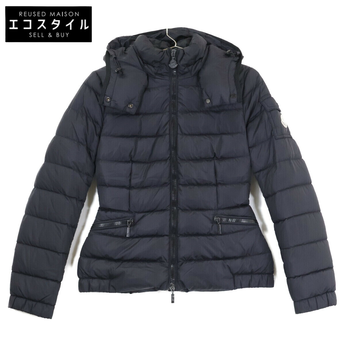 MONCLER モンクレール SABY サビー フード付ダウンジャケット 00 ネイビー レディース ...