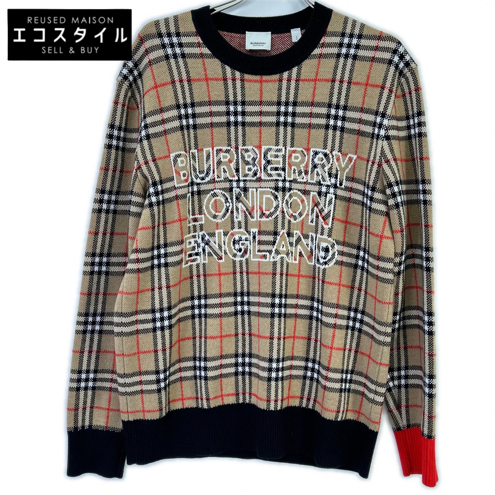 BURBERRY バーバリー 8038621 ヴィンテージチェック クルーネックニット トップス マルチカラー メンズ 【中古】