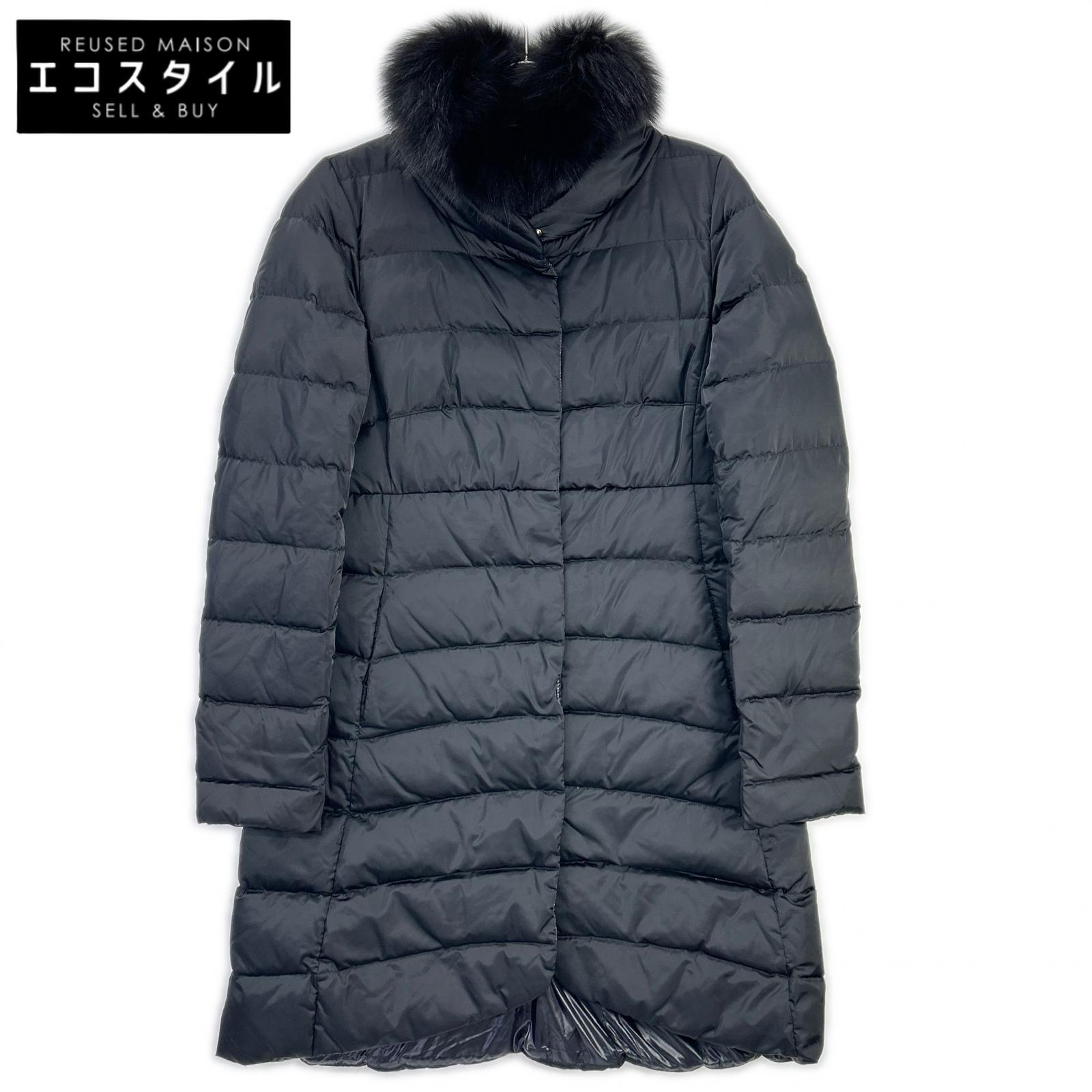 HERNO ヘルノ PI0203D POLAR TECH 襟ファー ダウンコート コート 42 ブラ ...