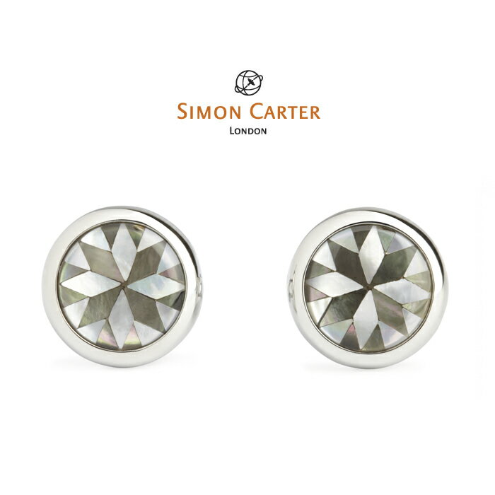 カフス ブランド サイモンカーター Simon Carter　Kaleidoscope / Grey Mother of Pearl & Mother of Pearl （ サイモン・カーター ） カレイドスコープ ギフト プレゼント送料無料