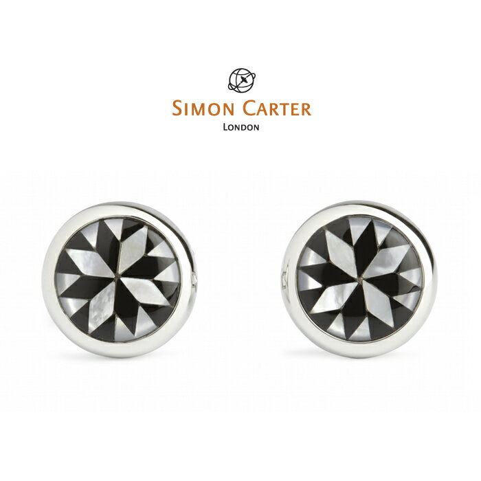 サイモン・カーター(カフス) カフス ブランド サイモンカーター Simon Carter　Kaleidoscope / Onyx & Mother of Pearl （ サイモン・カーター ）ギフト プレゼント送料無料