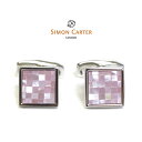 カフス ブランド サイモンカーター Simon Carter Chequer / Pink Mother of Pearl / ギフト プレゼント送料無料