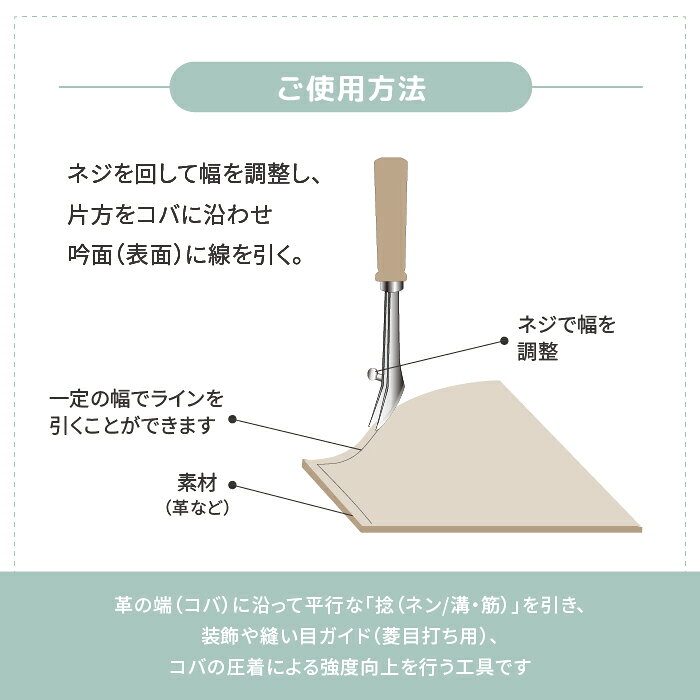 h017 ネジ捻 ライン引き 飾り線 レザークラフト ガイド