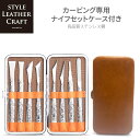 カービング用ナイフ8本セット 専用ケース付き ナイフセット カービング 8本セット レザークラフト 高品質ステンレス銅 ナイフ ライン 曲線 デザイン 革彫刻 輪郭カット カット 立体感