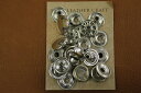 T-137 ジャンパーホック 小(直径13 mm・足長さ5mm)シルバー5P入り ≪レザークラフト用≫