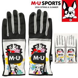 【店内全品ポイント10倍＆クーポン割引！4/27(土)9:59迄】2024年 春夏新作 MU SPORTS MUスポーツ ゴルフ ゴルフグローブ 両手用 レディース MU24SS MU23AW