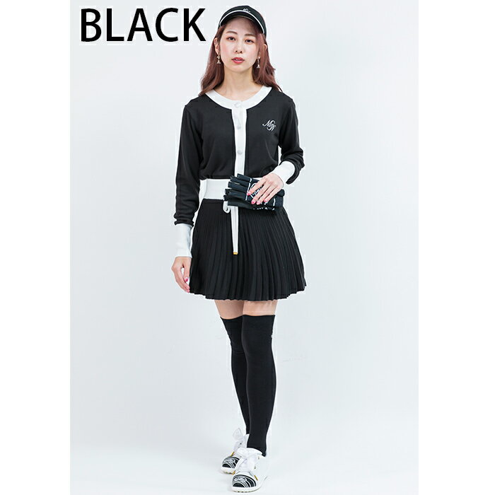 MU SPORTS MUスポーツ レディース ニット カーディガン 全2色 3サイズ ゴルフ ゴルフウエア