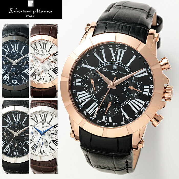 OMEGA - Salvatore Marra サルバトーレ マーラ マルチカレンダー 腕時計 5気圧防水 メンズ レディース 1年保証 全5色 BOX 保証書付 新生活 プレゼント 父の日 母の日