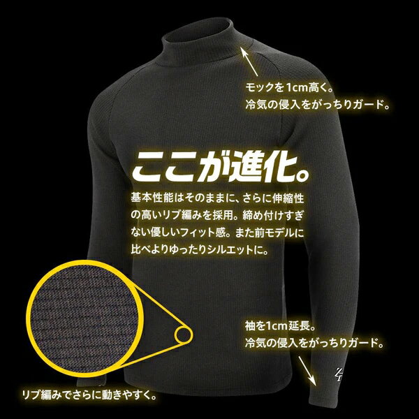 【店内全品ポイント10倍＆クーポン割引！4/14(火)9:59迄】軽暖 イオンスポーツ ゼロフィット ヒートラブ ライト ロングスリーブモックネック ZEROFIT HEATRUB ライト 軽暖 送料無料 プレゼント 父の日 母の日