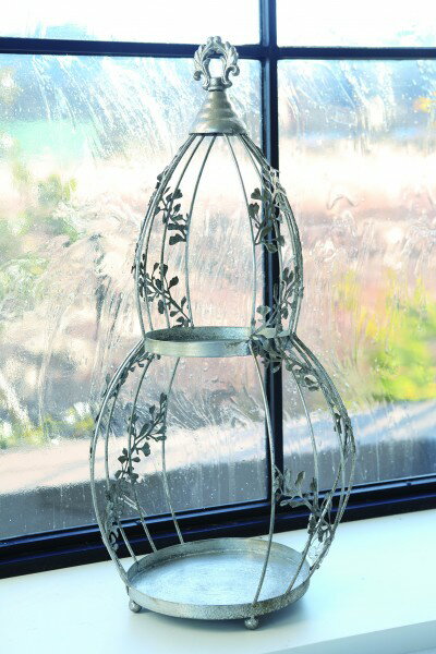 ディスプレイスタンド 2段ラック ディスプレイラック ラック ヴィア シェイプドケージ ハンギングケージ フラワースタンド 花台 店舗什..