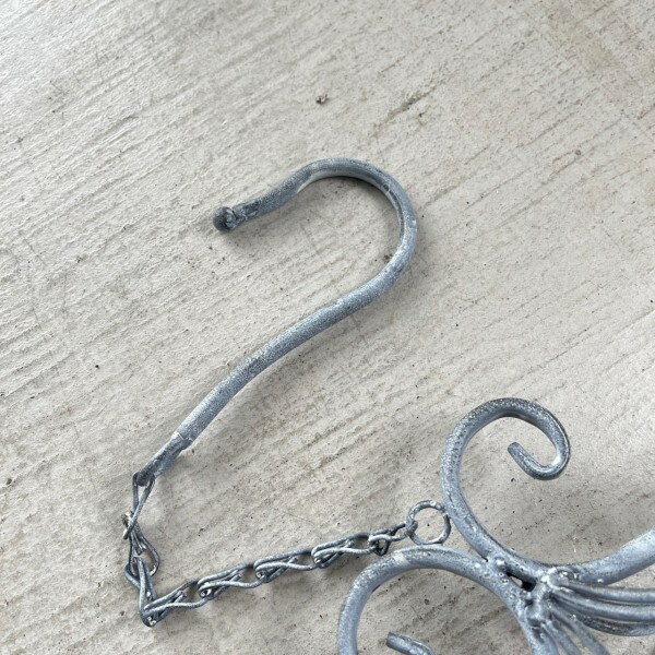 ハンギングバスケット 2点セット フラワーバスケット グレー フォルス ハングバス...