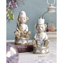 クリスマス テディベア オブジェ ベア 置物 可愛い くま クラシック アンティーク風 アンティーク調 クマ 店舗装飾 クリスマス装飾 ギフト クラシック レトロ ヴィンテージ風 輸入 ホワイト トランペット ドラム