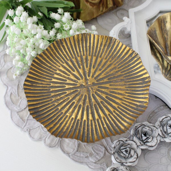 コンポート ディスプレイトレイ ディスプレイスタンド ゴールド アンティーク風 マチルドエム フランス ディスプレイ (324) ディスプレイトレー 小物トレー アンティーク風 可愛い マチルドM Mathilde M. シャビーシック 輸入雑貨 アンティーク雑貨 姫系 おしゃれ [2]