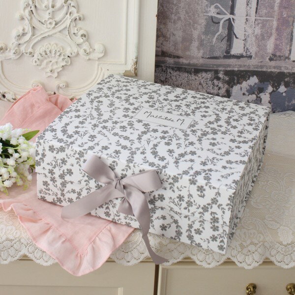 マチルドエム フランス ギフトボックス ボックス (782) 収納ボックス 収納 小物入れ 紙製 蓋付 可愛い マチルドM Mathilde M. シャビーシック アンティーク風 輸入雑貨 アンティーク 雑貨 姫系 おしゃれ