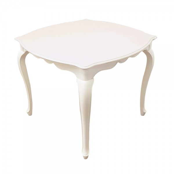 ダイニングテーブル ホワイト 二人掛け 2人掛け 白家具 テーブル アンティーク調 猫脚 ヨーロピアン フルール 輸入家具 東海家具 家具 フレンチ シャビーシック アンティーク風 姫家具 クラシック [2]