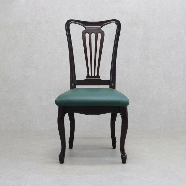 ダイニングチェア 2脚セット 椅子 チェア ダークブラウン 茶色 猫脚 ヨーロピアン ケントハウス アンティーク調 マホガニー 東海家具 輸入家具 フレンチ 洋風 アンティーク 姫家具 クラシック [2]