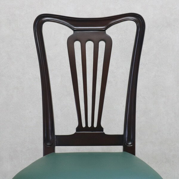 ダイニングチェア 2脚セット 椅子 チェア ダークブラウン 茶色 猫脚 ヨーロピアン ケントハウス アンティーク調 マホガニー 東海家具 輸入家具 フレンチ 洋風 アンティーク 姫家具 クラシック [3]