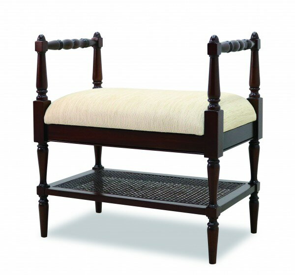 ベンチスツール ブラウン スツール 玄関スツール 補助椅子 アンティーク調 椅子 ヨーロピアン ロココ調 フルール 輸入家具 東海家具 アンティーク 姫家具 ビンテージ風 モダン クラシック 高級家具