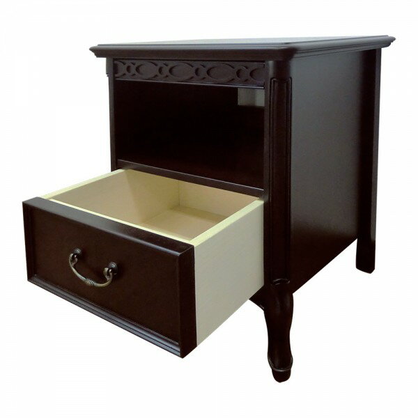 ナイトテーブル サイドテーブル ベッドサイドテーブル ブラウン 輸入家具 洋風 ヨーロピアン フルール アンティーク調 東海家具 高級家具 フレンチ ロココ アンティーク 姫家具 クラシック
