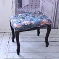 スタイルロココ スツール オットマン 木製 バードベリー 布張り 椅子 輸入家具  (708) アンティーク風 シャビーシック 洋風 アンティーク イギリス  姫系 おしゃれ フレンチカントリー 