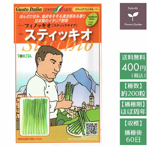 野菜のタネ　スティッキオ（スティックフェンネル）　イタリアの珍しい種を送料無料でお届け!!