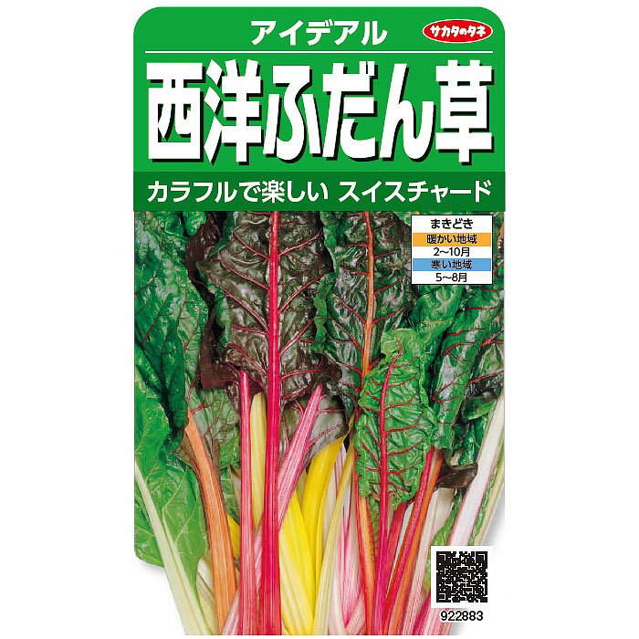 野菜の種　実咲野菜2883 西洋ふだん草（スイスチャード）アイデアル サカタのタネ