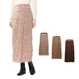 ベロアレオパードストレートスカートの商品イメージ