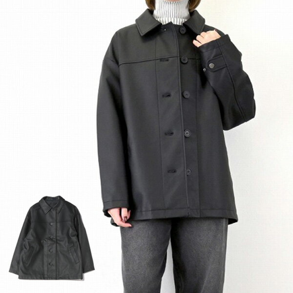 レザージャケットステンカラーコート...