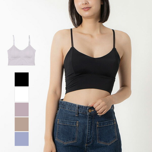 【楽天スーパーセール】ブラジャー スポーツブラ ノンワイヤー パッド付 無地 インナーウェア 下着 レ..