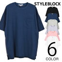 Tシャツ カットソー クルーネック 半袖 サイドジップ ビッグシルエット オーバーサイズ 綿100% ポケT トップス メンズ オフホワイト ピンク ラベンダー ネイビー 杢グレー ブラック